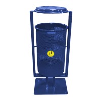 Урна металлическая стационарная Неаполь 20л (967x430x330)–0,8 оц 08кп ППл RAL 5002