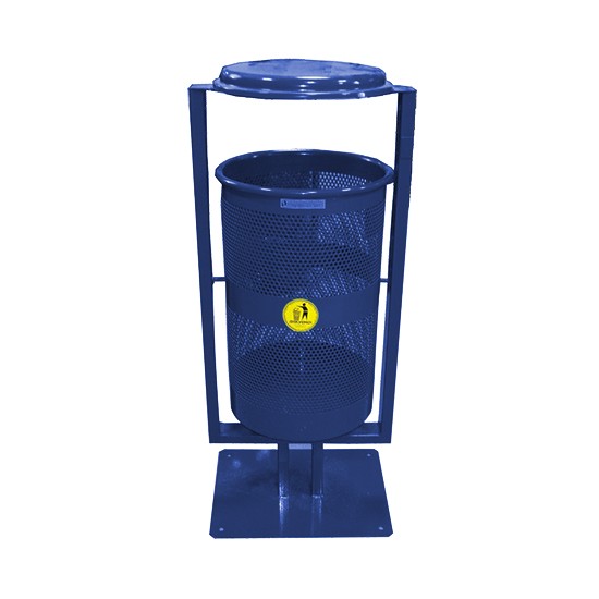 Урна металлическая стационарная Неаполь 20л (967x430x330)–0,8 оц 08кп ППл RAL 5002