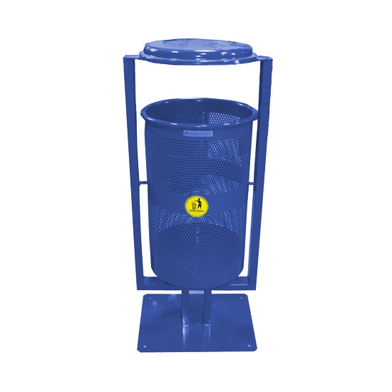 Урна металлическая стационарная Неаполь 20л (967x430x330)–0,8 оц 08кп ППл RAL 5017