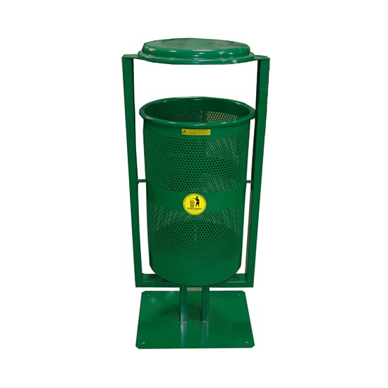 Урна металева стаціонарна Неаполь 20л (967x430x330)–0,8 оц 08кп ППл RAL 6005