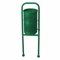 Урна металлическая стационарная Сатурн 20л (1379x440x310)–1 оц 08кп ППл RAL 6005