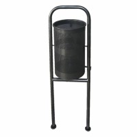 Урна металлическая стационарная Сатурн 20л (1379x440x310)–1 оц 08кп ППл RAL 9005