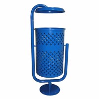 Урна металлическая стационарная Сатурн-Восток 20л (980x412x310)–1 оц 08кп ППл RAL 5017