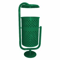 Урна металлическая стационарная Сатурн-Восток 20л (980x412x310)–1 оц 08кп ППл RAL 6005