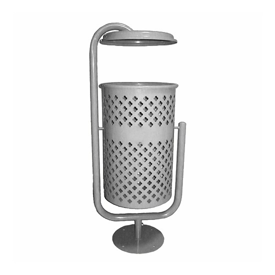 Урна металева стаціонарна Сатурн-Схід 20л (980x412x310)–1 оц 08кп ППл RAL 7040