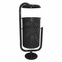 Урна металлическая стационарная Сатурн-Восток 20л (980x412x310)–1 оц 08кп ППл RAL 9005