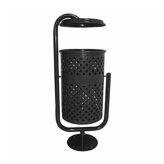 Урна металева стаціонарна Сатурн-Схід 20л (980x412x310)–1 оц 08кп ППл RAL 9005