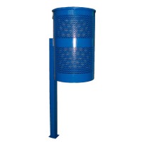 Урна металлическая стационарная Сильвер 38л (1060x383x331)–1 оц 08кп ППл RAL 5002