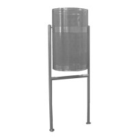 Урна металева стаціонарна Стаціонар 2-х опорн. 77л (971x490x390)–1 оц 08кп ППл RAL 7040