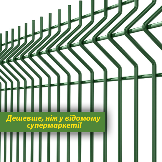 Панель огорожі дротяна Місто H2,03–4/3 (2030x2500) оц Ст1 ППл RAL 6005