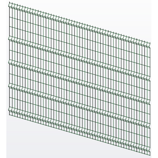Панель ограждения проволочная Город H2,4–4/3 (2400x3000) оц Ст1 ППл RAL 6005
