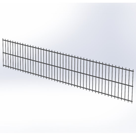 Панель ограждения проволочная Дуос H0,45–5/4/5 (450x2500) оц Ст1 ППл RAL 7016