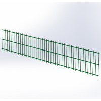 Панель огорожі дротяна Дуос H0,45–6/5/6 (450x2500) оц Ст1 ТПК RAL 6005