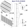 Панель ограждения проволочная Дуос H1,03–5/4/5 (1030x2500) оц Ст1 ППл RAL 7016