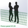 Панель ограждения проволочная Дуос H1,03–5/4/5 (1030x2500) оц Ст1 ТПК RAL 6005
