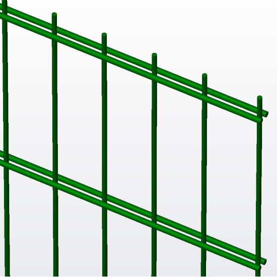 Панель ограждения проволочная Дуос H1,03–5/4/5 (1030x2500) оц Ст1 ТПК RAL 6005