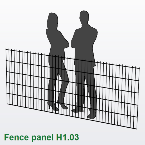 Панель огорожі дротяна Дуос H1,03–6/5/6 (1030x2500) оц Ст1 ТПК RAL 7016