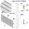 Панель огорожі дротяна Дуос H1,23–5/4/5 (1230x2500) оц Ст1 ППл RAL 7016