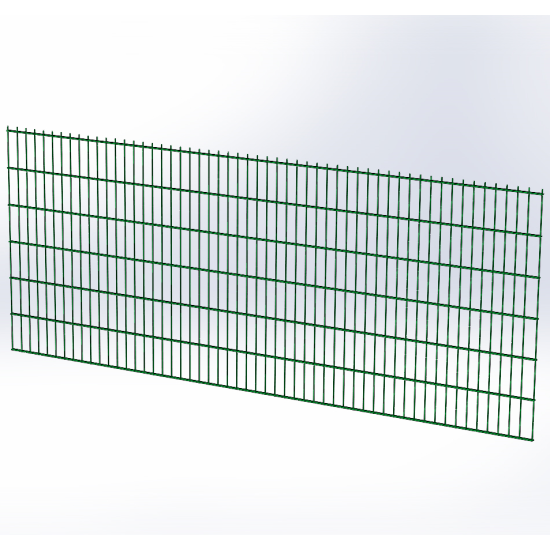 Панель ограждения проволочная Дуос H1,23–6/5/6 (1230x3000) оц Ст1 ППл RAL 6005