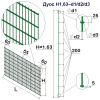 Панель огорожі дротяна Дуос H1,63–5/4/5 (1630x2500) оц Ст1 ППл RAL 6005