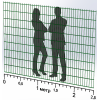 Панель огорожі дротяна Дуос H1,83–6/5/6 (1830x2500) оц Ст1 ППл RAL 6005