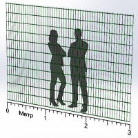 Панель огорожі дротяна Дуос H2,23–5/4/5 (2230x3000) оц Ст1 ППл RAL 6005