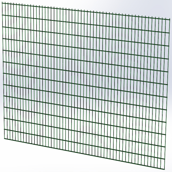 Панель огорожі дротяна Дуос H2,4–5/4/5 (2400x3000) оц Ст1 ППл RAL 6005