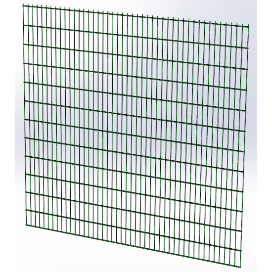 Панель огорожі дротяна Дуос H2,4–6/5/6 (2400x2500) оц Ст1 ТПК RAL 6005