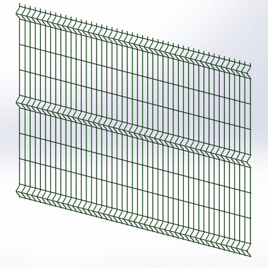 Панель огорожі дротяна Оригінал H1,53–5/5 (1530x2500) оц Ст1 ППл RAL 6005