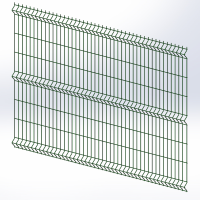 Панель огорожі дротяна Торнадо Оригінал H1,53–4/4 (1530x2500) х/к Ст1 ТПК RAL 6005