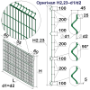 Панель ограждения проволочная Торнадо Оригинал H2,23–4/4 (2230x3000) х/к Ст1 ТПК RAL 6005
