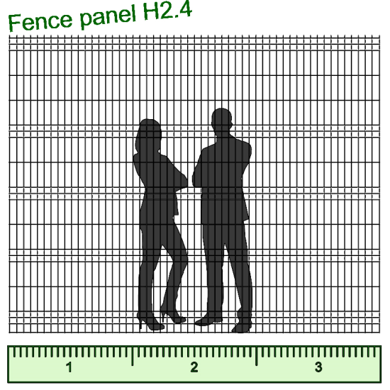 Панель ограждения проволочная Торнадо Оригинал H2,4–5/5 (2400x3000) х/к Ст1 ТПК RAL 6005
