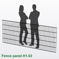 Панель огорожі дротяна Ураган Дуос H1,03–5/4/5 (1030x2500) х/к Ст1 ТПК RAL 7016