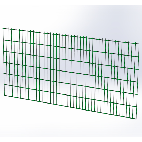 Панель ограждения проволочная Ураган Дуос H1,23–6/5/6 (1230x2500) х/к Ст1 ТПК RAL 6005