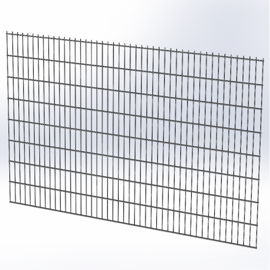Панель ограждения проволочная Ураган Дуос H1,63–6/5/6 (1630x2500) х/к Ст1 ТПК RAL 7016