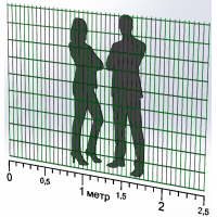 Панель огорожі дротяна Ураган Дуос H1,83–5/4/5 (1830x2500) х/к Ст1 ТПК RAL 6005