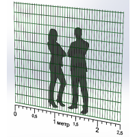 Панель огорожі дротяна Ураган Дуос H2,23–5/4/5 (2230x2500) х/к Ст1 ТПК RAL 6005