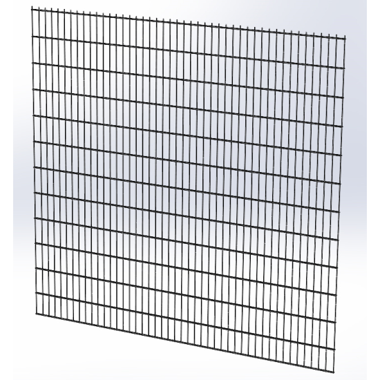 Панель огорожі дротяна Ураган Дуос H2,4–5/4/5 (2400x2500) х/к Ст1 ТПК RAL 7016