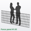 Панель огорожі дротяна Економ Дуос H1,03–5/4/5 (1030x2500) оц Ст1 без фарбування