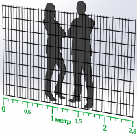 Панель огорожі дротяна Економ Дуос H1,63–5/4/5 (1630x2500) оц Ст1 без фарбування