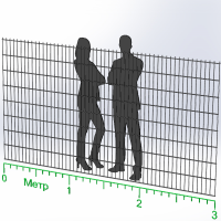 Панель огорожі дротяна Економ Дуос H1,63–5/4/5 (1630x3000) оц Ст1 без фарбування