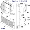 Панель ограждения проволочная Эконом Оригинал H1,03–4/4 (1030x2500) оц Ст1 без покраски