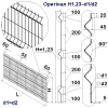 Панель ограждения проволочная Эконом Оригинал H1,23–4/4 (1230x3000) оц Ст1 без покраски