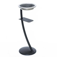 Попільничка металева підлогова Марго 1л (705x250)–1 оц 08кп ППл RAL 9005