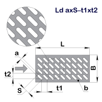 Перфолист плоский Ld 5x20-18x20 (1000x2000)-3 г/к 08кп