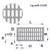 Перфолист плоский Lg 0,8x10–2,2x14 (1000x2000)–0,7 х/к 08кп