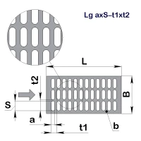 Перфолист плоский Lg 1,2x20–2,8x24 (1000x2000)–0,5 х/к 08кп