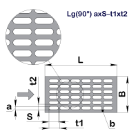 Перфолист плоский Lg(90°) 1,7x20-24x3,6 (1000x2000)-1 ал АД1