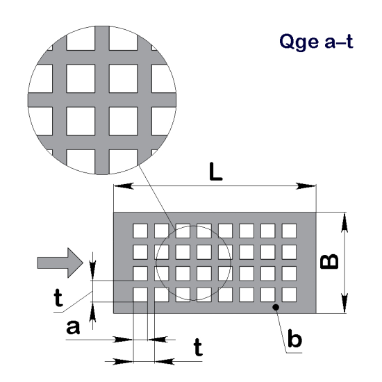 Перфолист плоский Qge 10–14 (1000x2000)–0,5 AISI 304 BA/PE