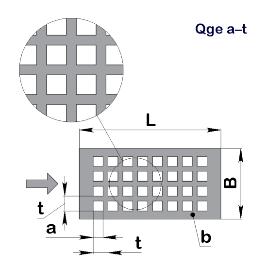 Перфолист плоский Qge 5-10 (1000x2000)-0,8 AISI 304 BA/PE